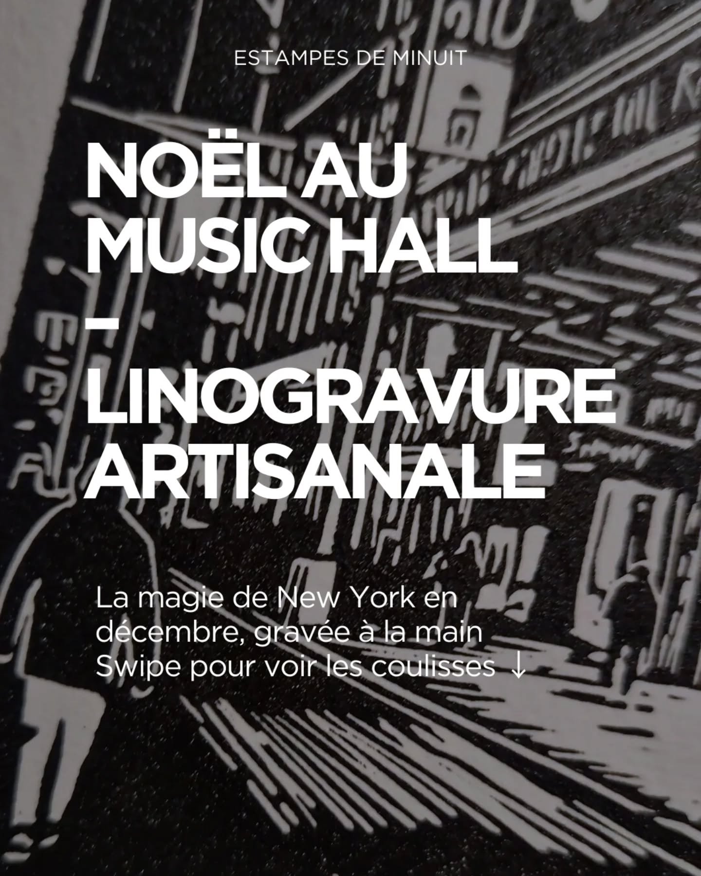 Voici les coulisses de ma linogravure Radio City Hall ✨
De la gravure de la plaque jusqu'au tirage final, chaque &eacute;tape est faite &agrave; la main dans mon atelier.
Une pi&egrave;ce inspir&eacute;e de l&rsquo;&eacute;nergie de New York en d&eac