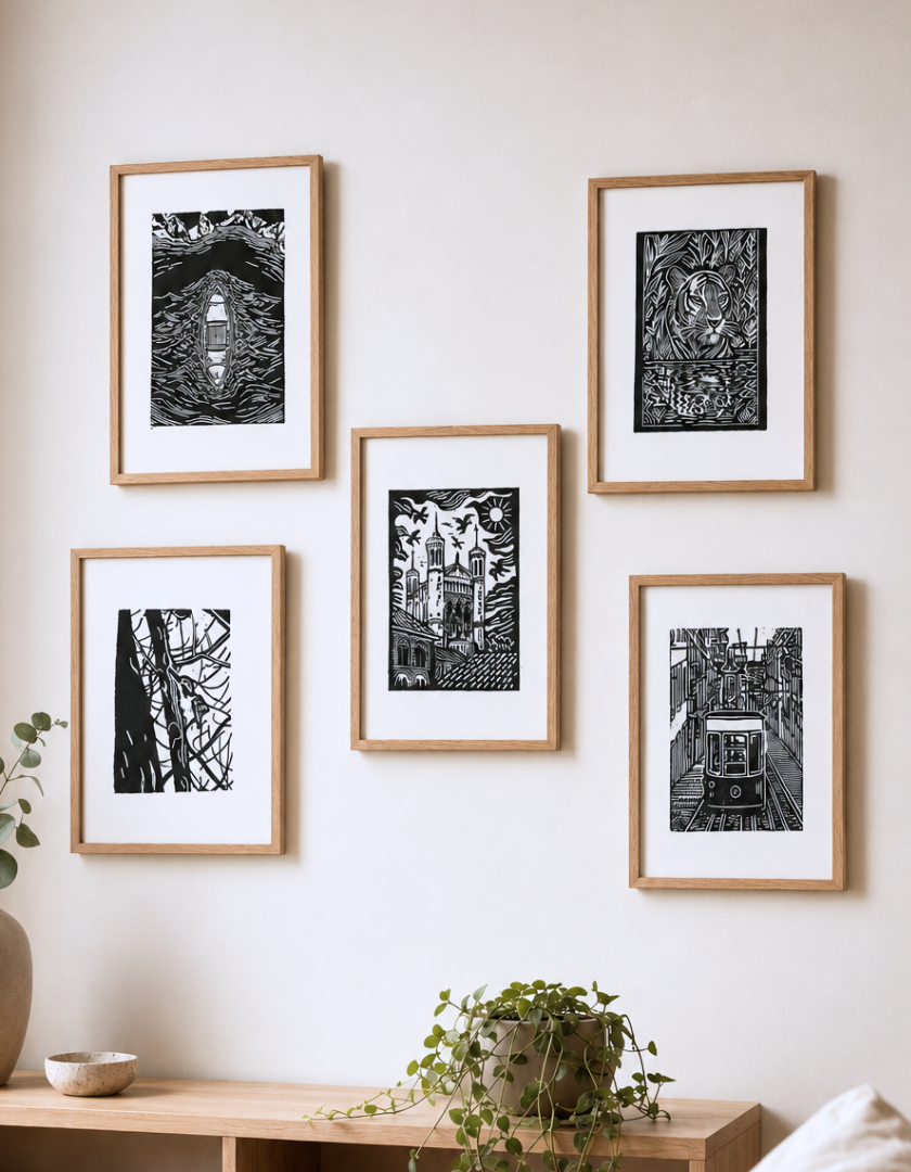 linogravure_originale_estampes_de_minuit_barque_plein soleil_cadres.png
