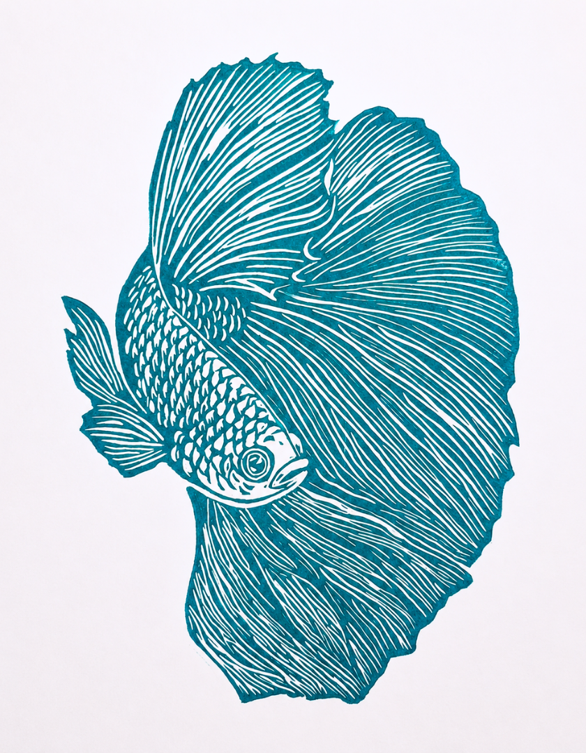 linogravure_aro_poisson_combattant_turquoise_estampes_de_minuit.png