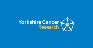 Yorkshire Cancer Research logo on a blue background