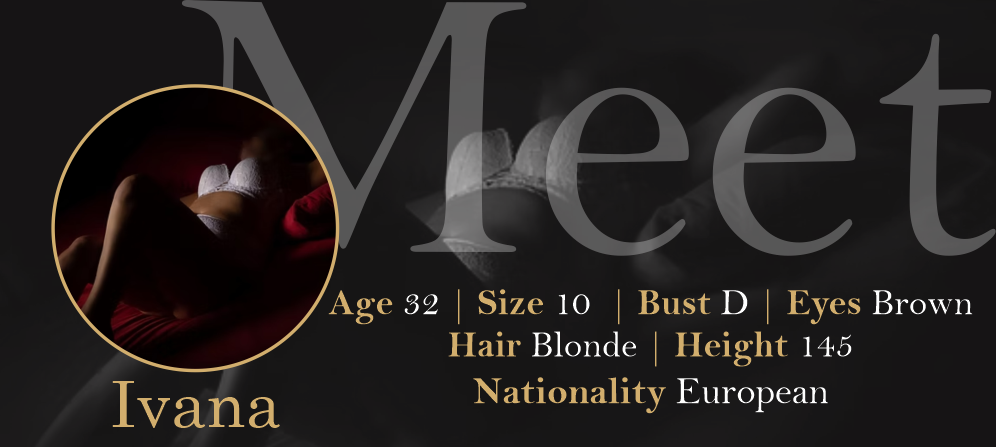 Profile photo of a woman with light hair   information about her age, size, bust, eye color, hair, height, and nationality.