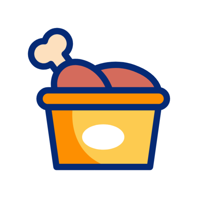 Une illustration d'un plateau de poulet rôti avec une cuisse de poulet cuite.