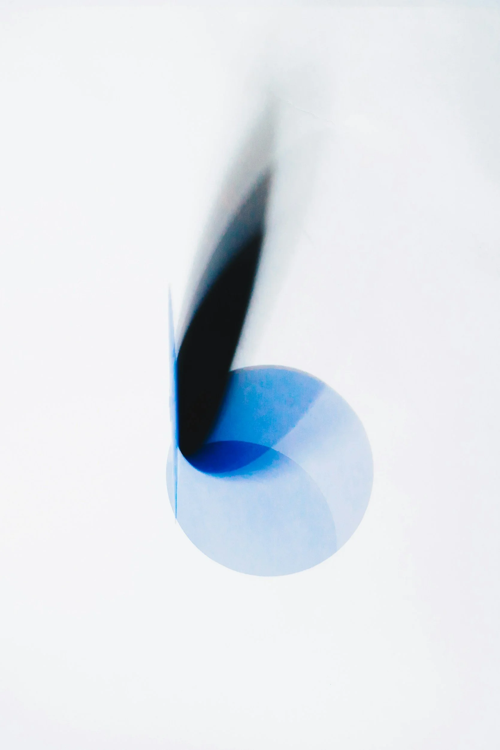 Forme astratte blu e nere su sfondo bianco