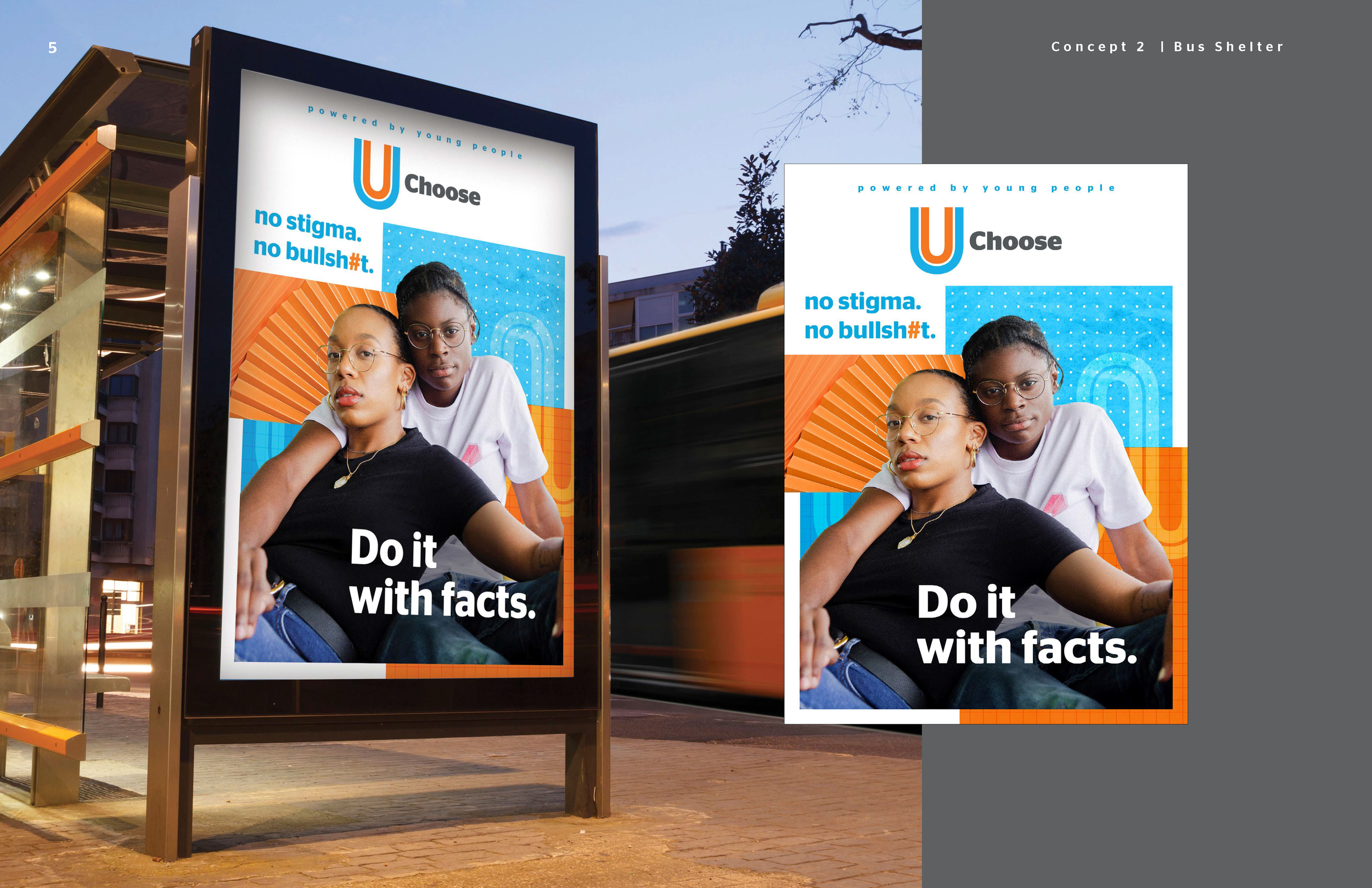 UChoose Banner with Two Youth Posing and marketing copy