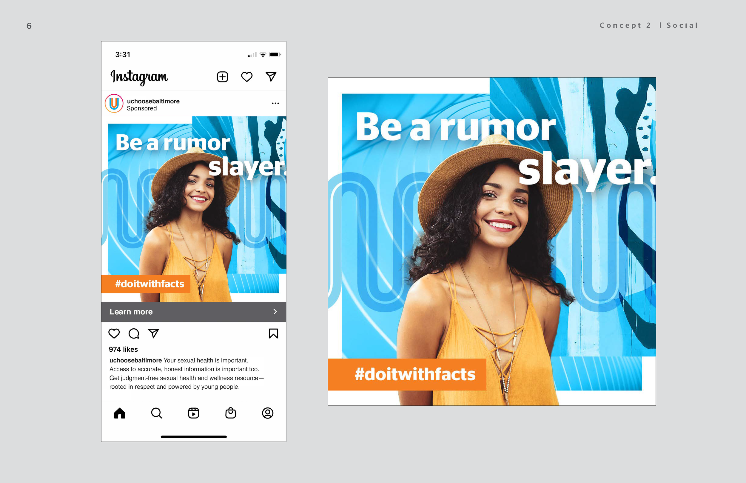 UChoose Social Media Post with A person smiling with a hat