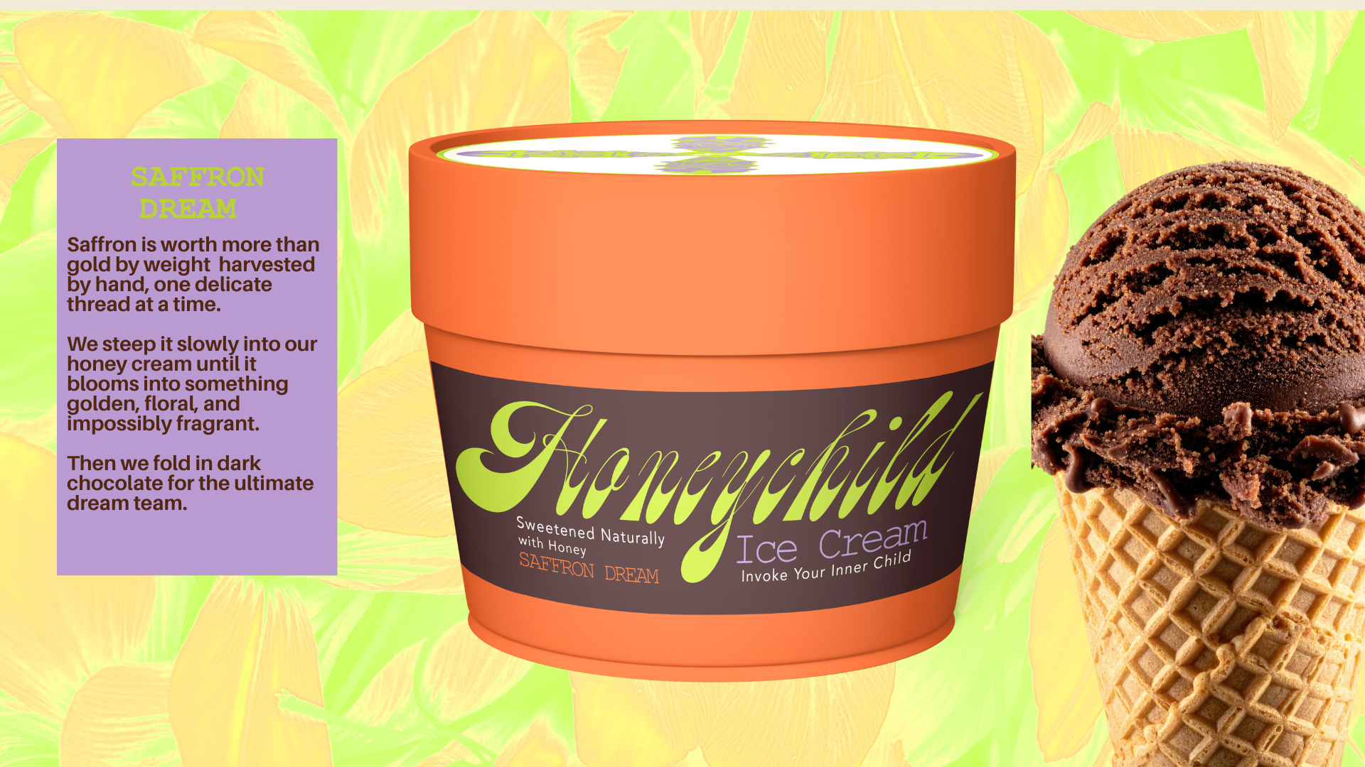 Saffron Dream pint — warm color differentiation on shelf