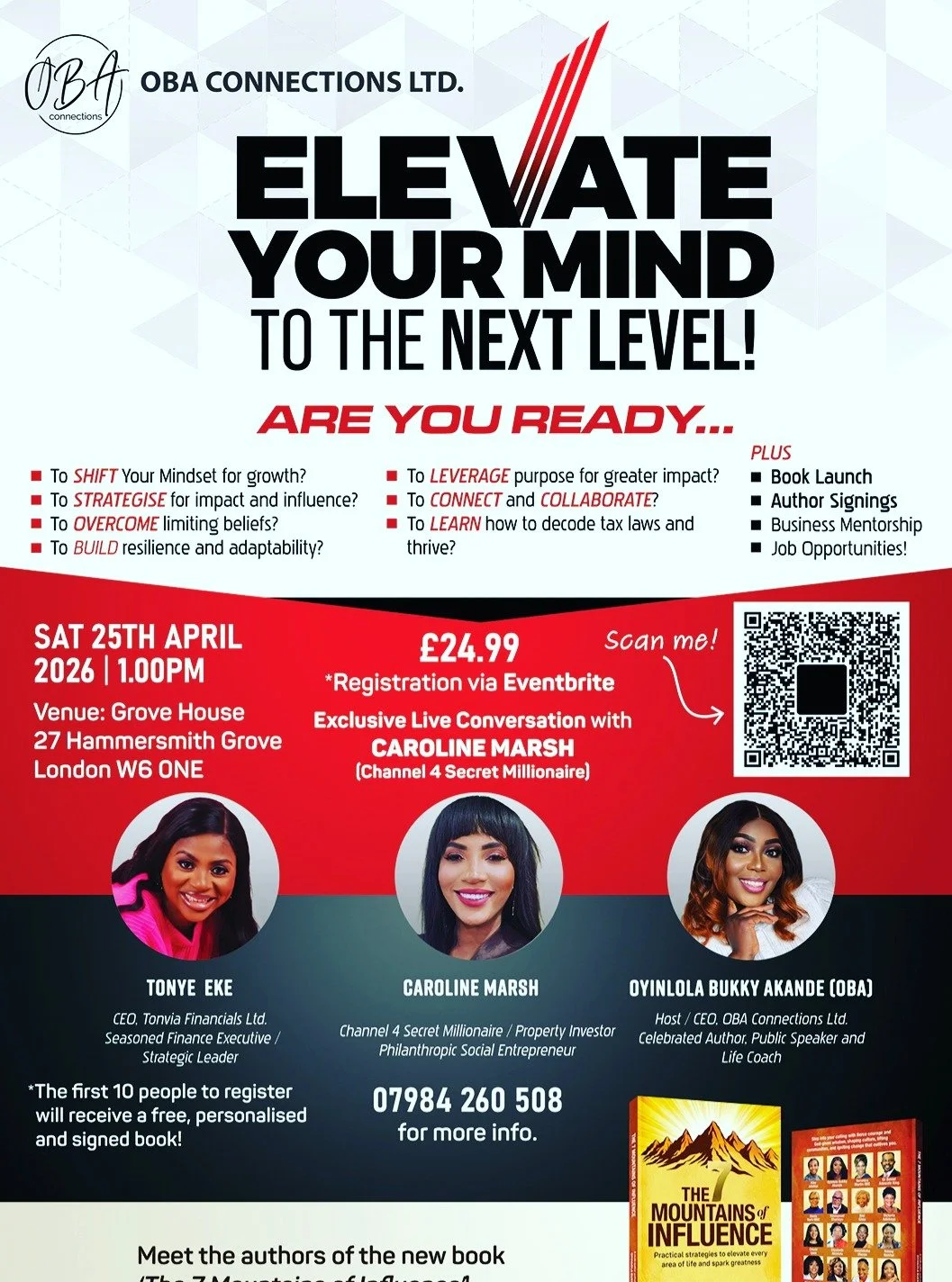You are warmly invited to Elevate Your Mind to the Next Level happening on the 25th of April.