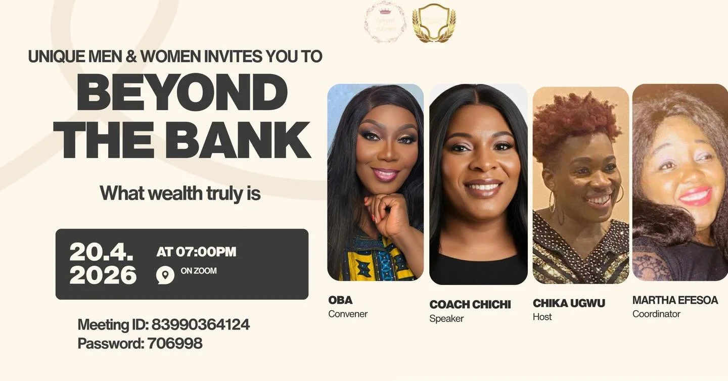 *_Dear Community  Builders,_*

*Lets Build Beyond the Bank* 

&ldquo;True wealth is not measured in money or status or power. It is measured in the legacy we leave behind for those we love and those we inspire&rdquo; Cesar Chavez.

Join Lady Chichi o