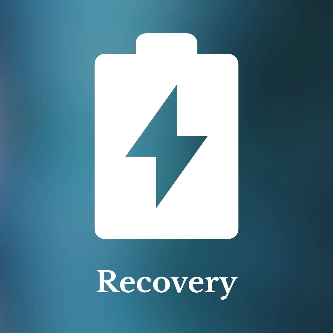 Recovery icon representing energy and physical recovery