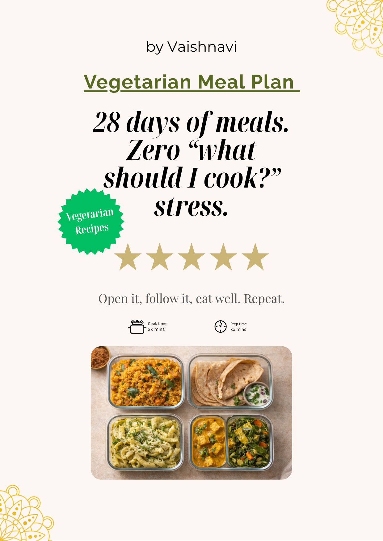 Vegetarian Meal Plan (28 days)