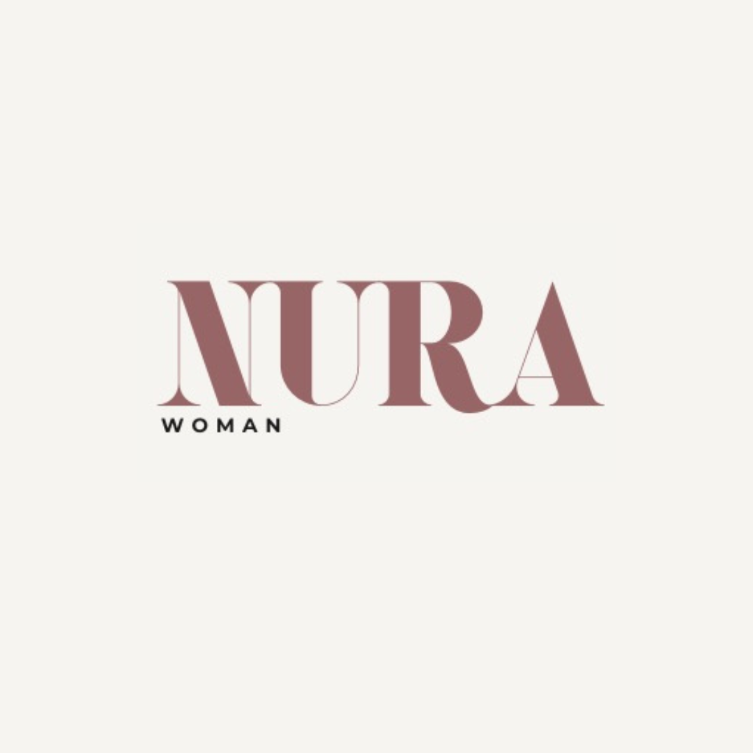 Text logo reading 'NURA WOMAN' on a light background.