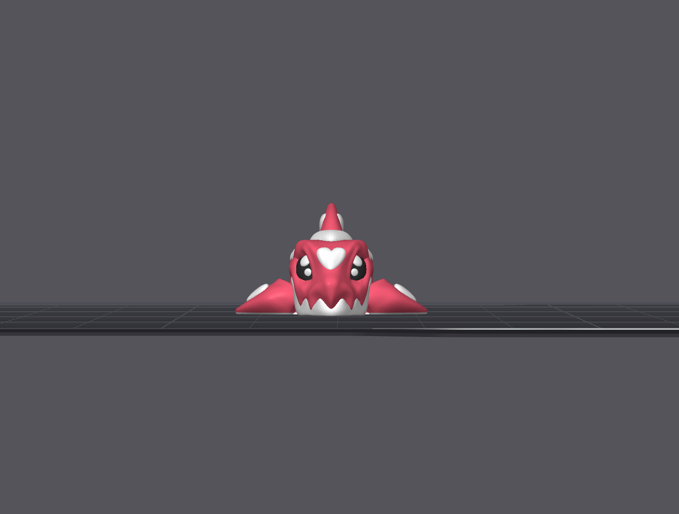 Multi Colored Heart Shark Front.png