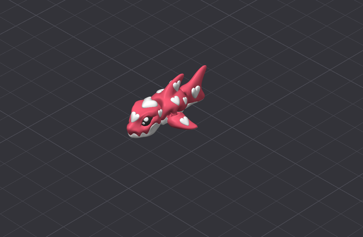 Multi-Color Heart Shark