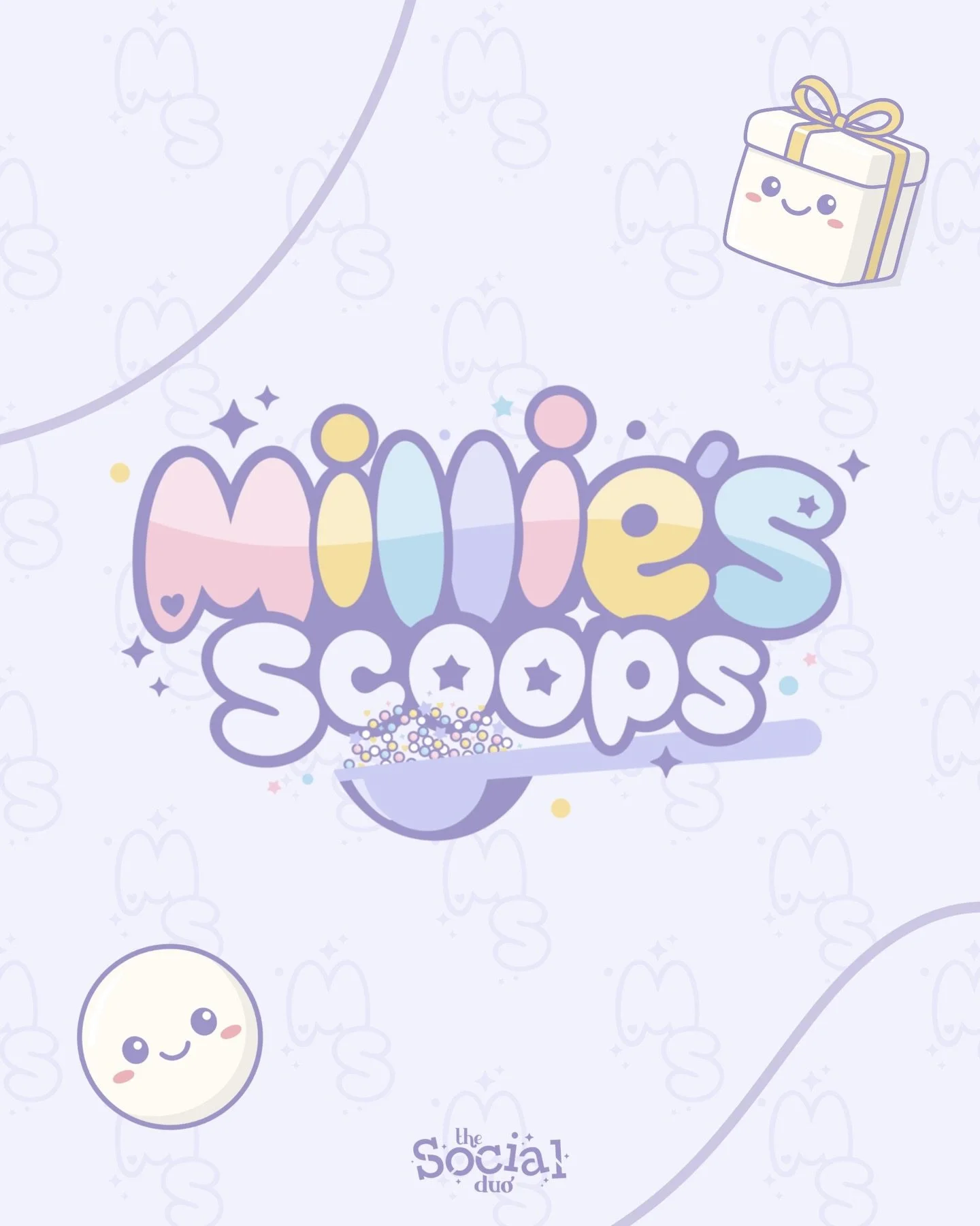 Is this not just the cutest logo ever for @millie_scoopsx 

We had so much fun creating this and leaning into the Kawii Vibes.

Currently fully booked this month, space available for both graphic and website from April! 

Sorry we are quiet, we are t