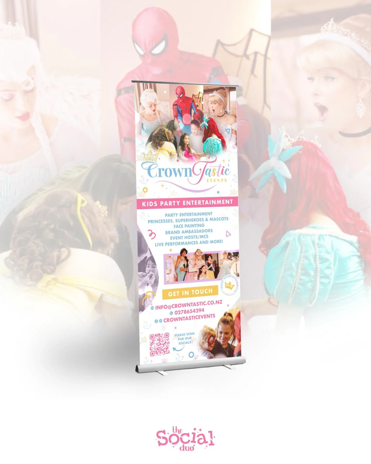 Stunning banner for our friends at @crowntasticevents 

Our roll banners are so popular and can be booked via our website!