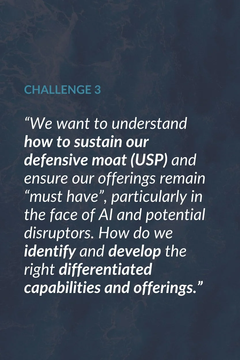 graphic showing a common challenge of a B2B business