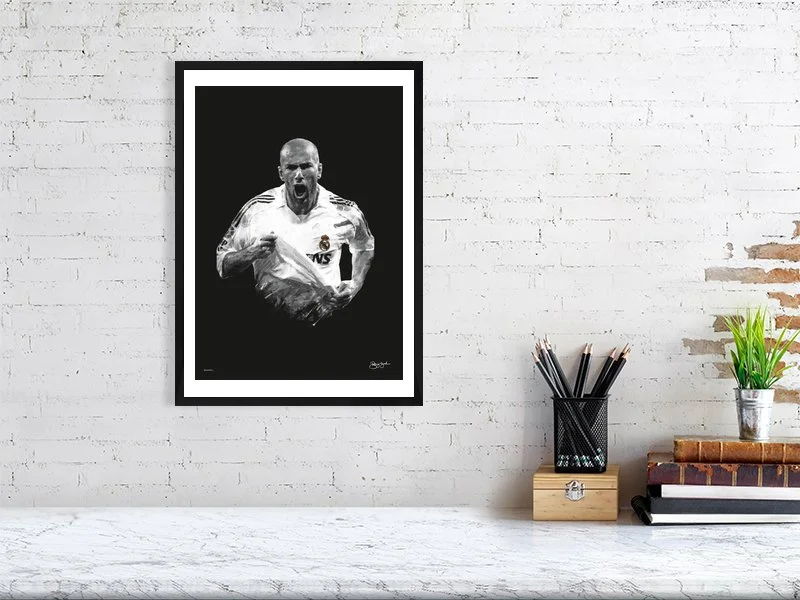 Zinedine Zidane Art Print - The White Knight