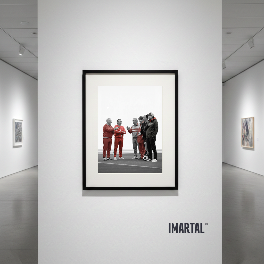 Anfield Masters Liverpool FC football art print showing the Kop