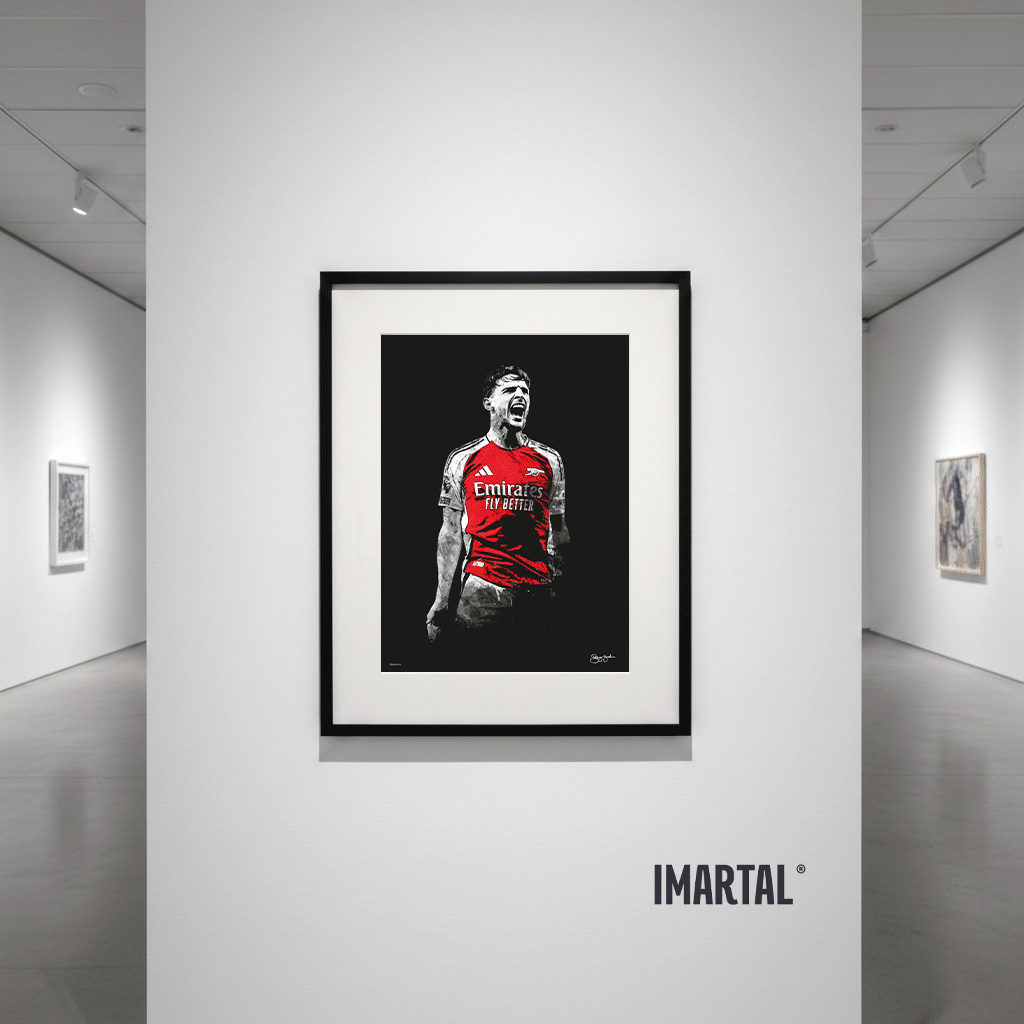 Declan Rice Arsenal midfielder football poster art