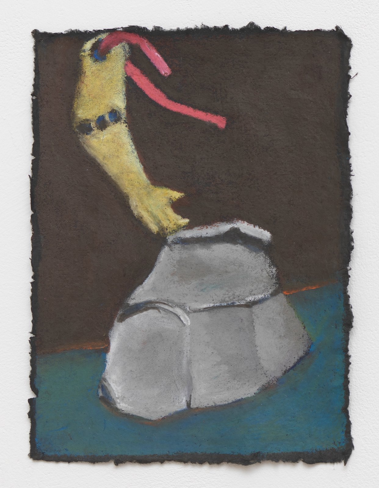 Touchstones I, 2023, Oil Pastel on Black Khadi Paper