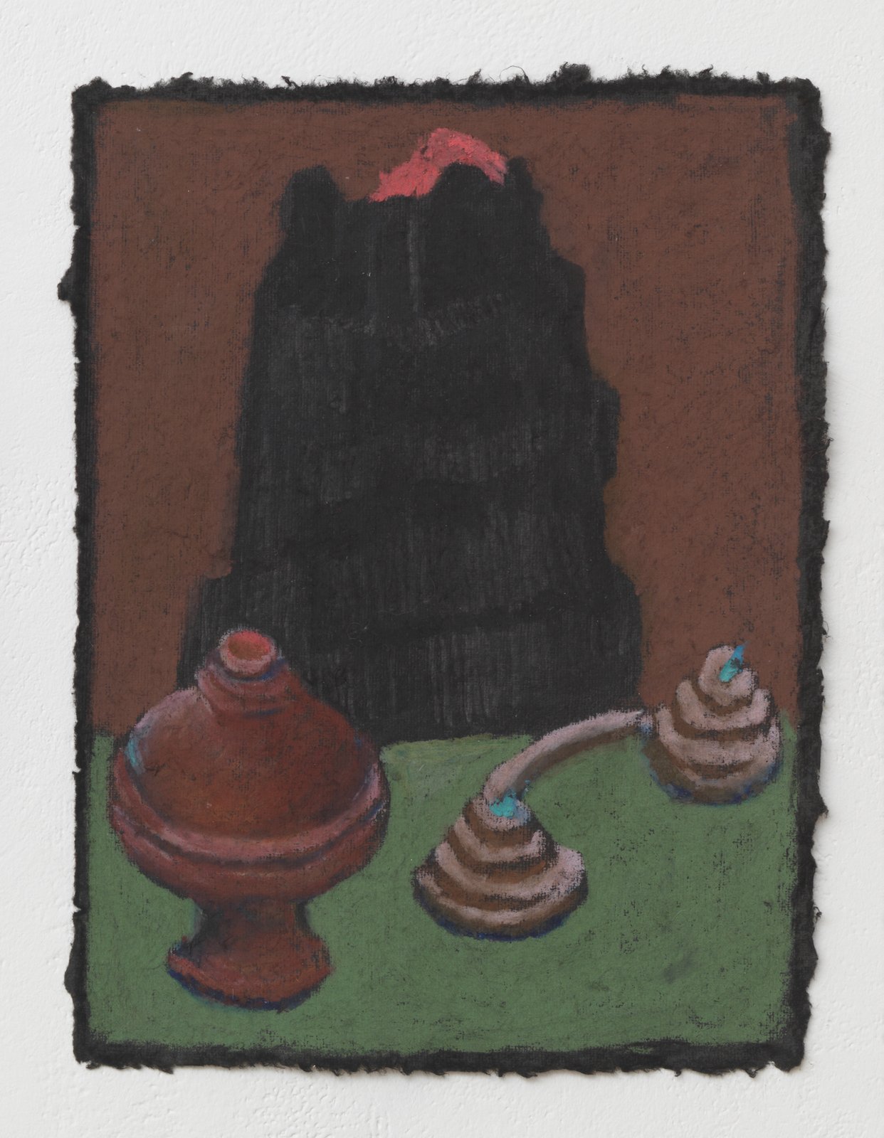 Beach Bliss VII, 2023, Oil Pastel on Black Khadi Paper, Private collection