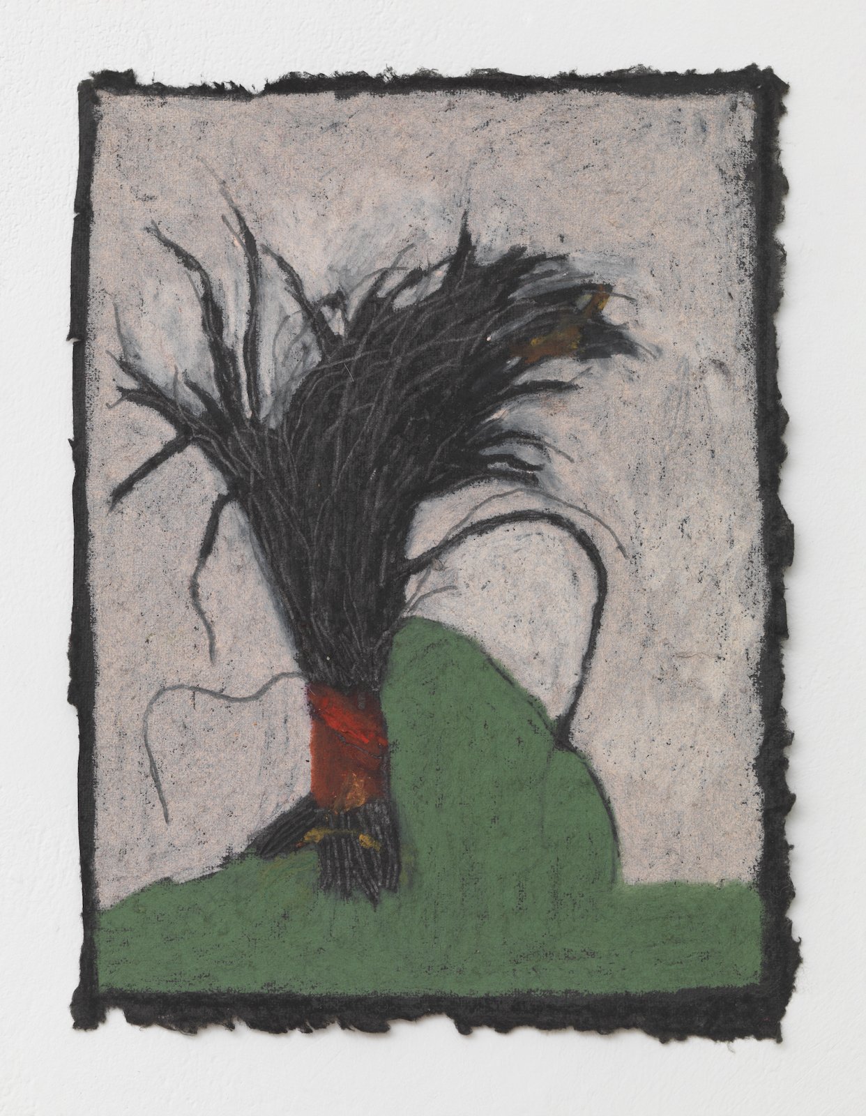 Beach Bliss II, 2023, Oil Pastel on Black Khadi Paper, Private collection