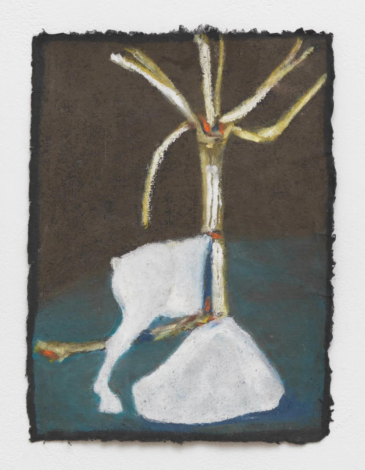 Touchstones II, 2023, Oil Pastel on Black Khadi Paper