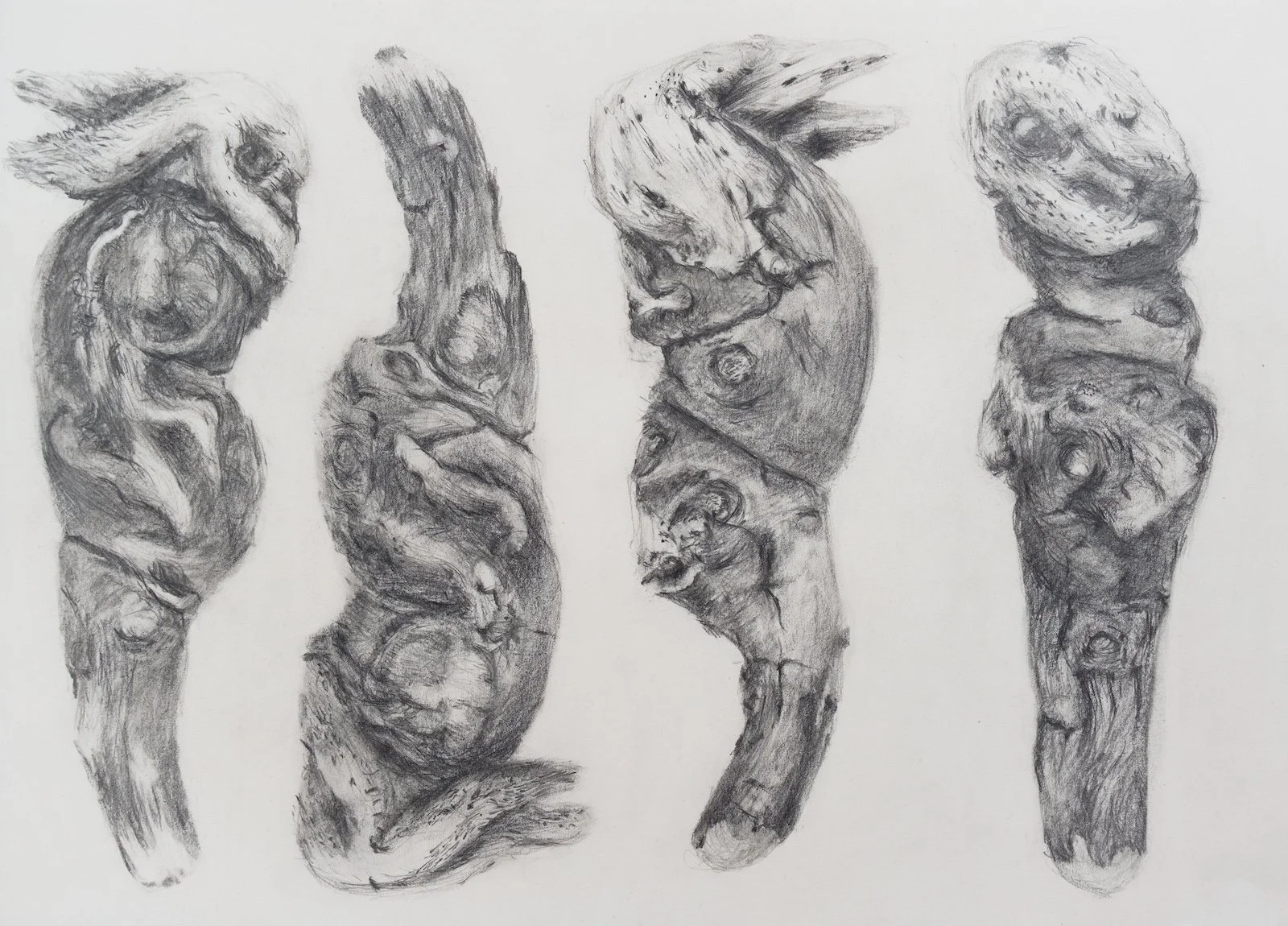 Turning the Drift II, 2025, Graphite on Paper, 45 x 29.5 cm