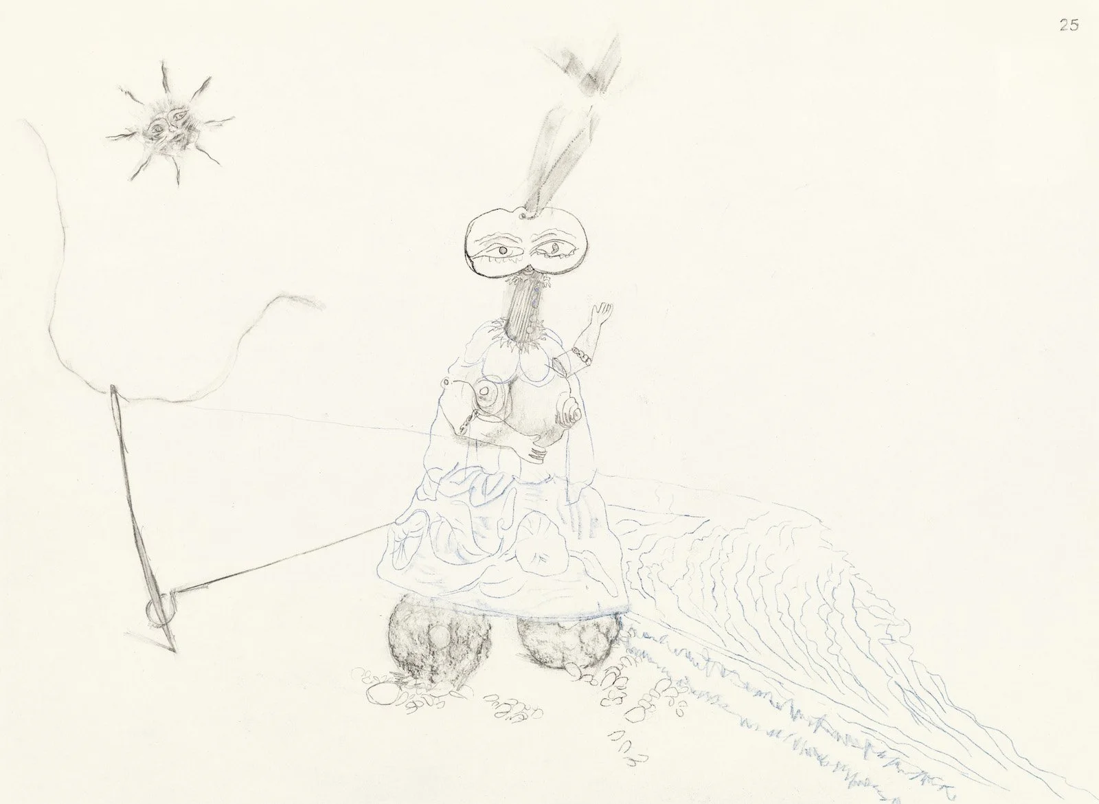 Stills from an Imaginary Film VIII, 2025, Graphite, Coloured Pencil, Ink on Paper, 45 x 29.5 cm