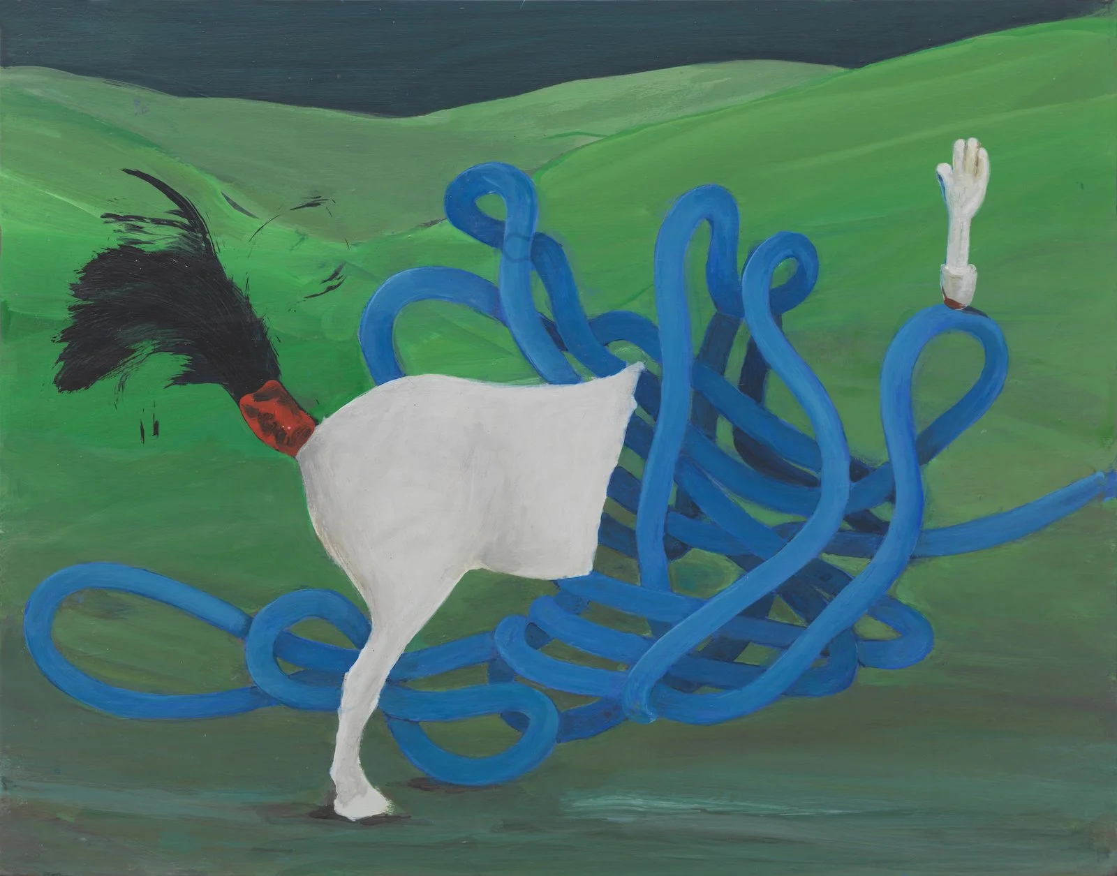  Riding the Wave, 2024, Acrylic Gouache on Board, 35.5 x 28cm