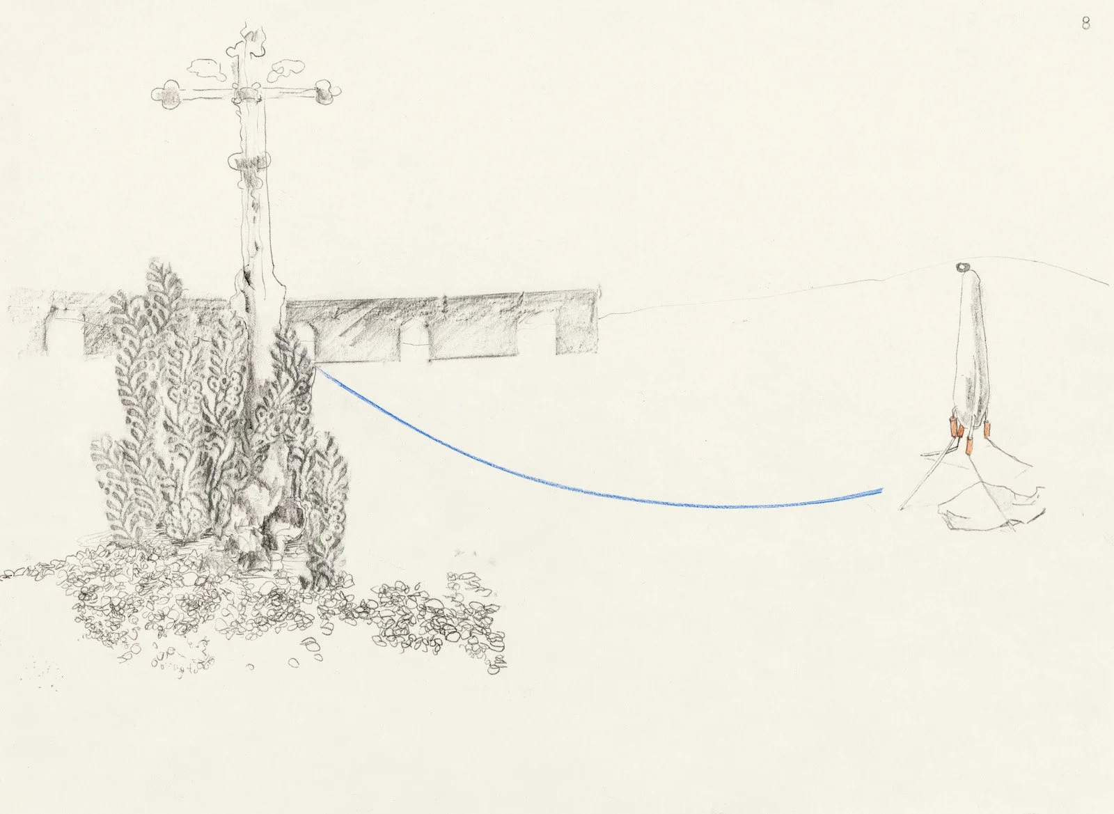 Stills from an Imaginary Film III, 2025, Graphite, Coloured Pencil, Ink on Paper, 45 x 29.5 cm