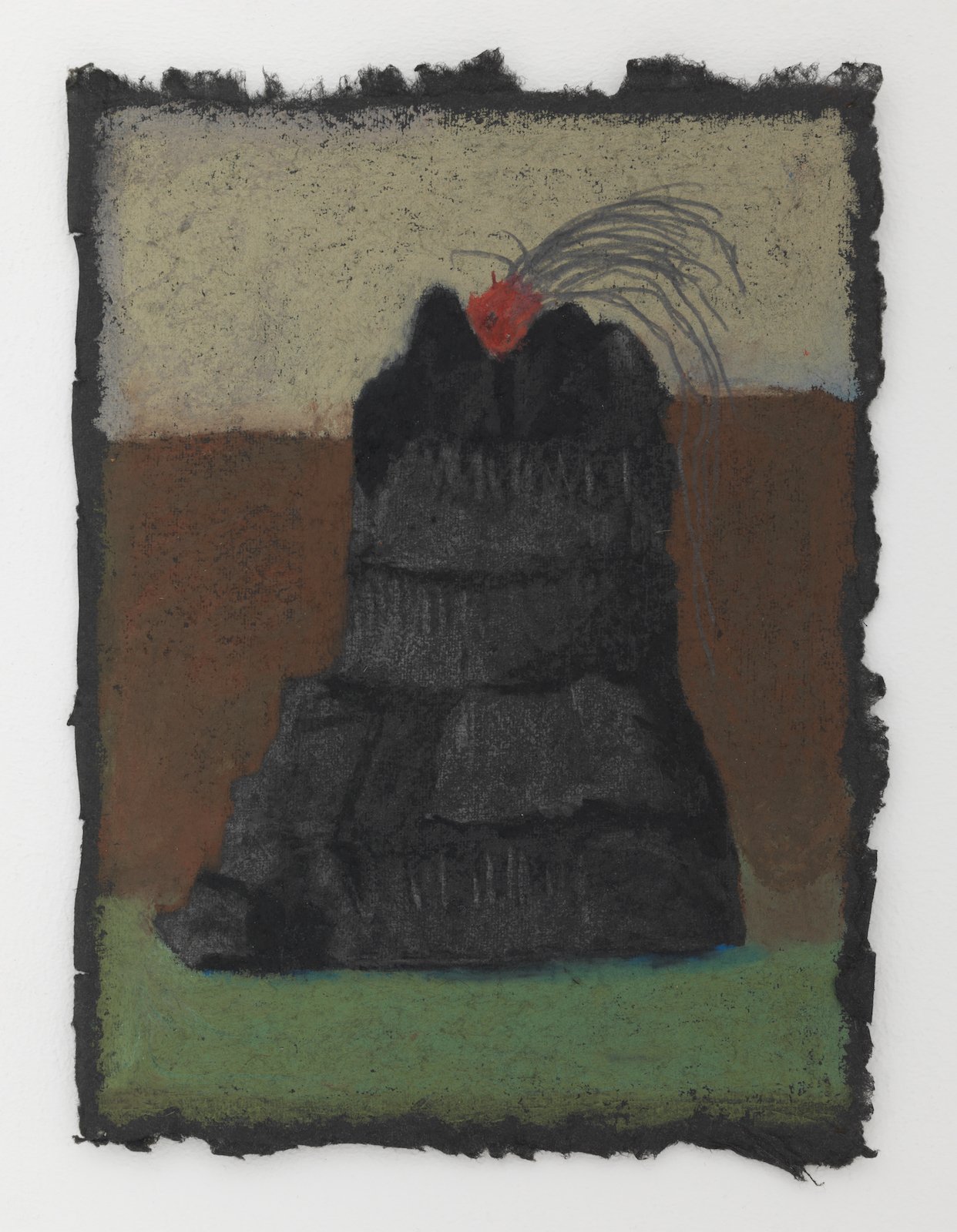 Beach Bliss XVI, 2023, Oil Pastel on Black Khadi Paper, Private Collection