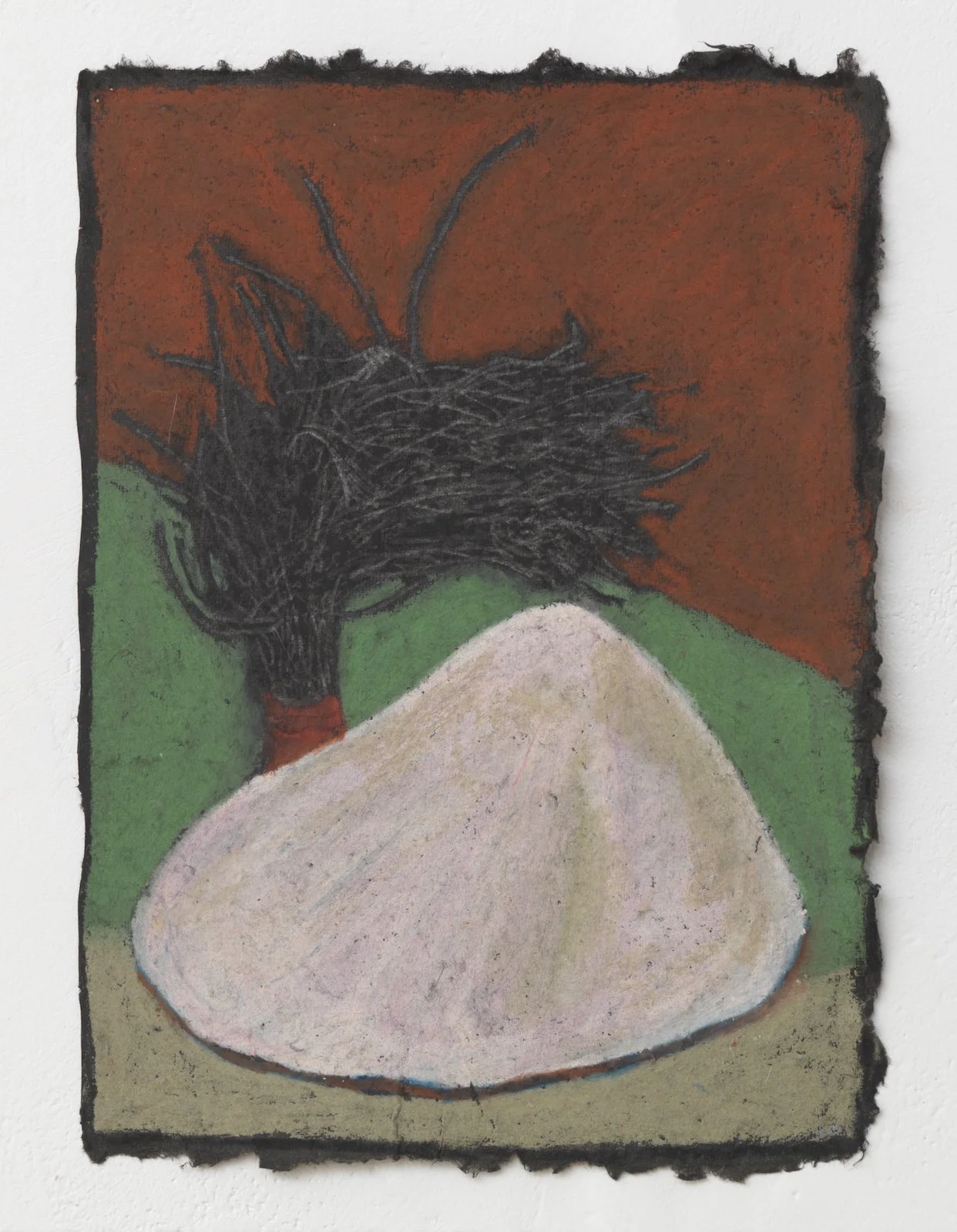 Beach Bliss VI, 2023, Oil Pastel on Black Khadi Paper, Private collection