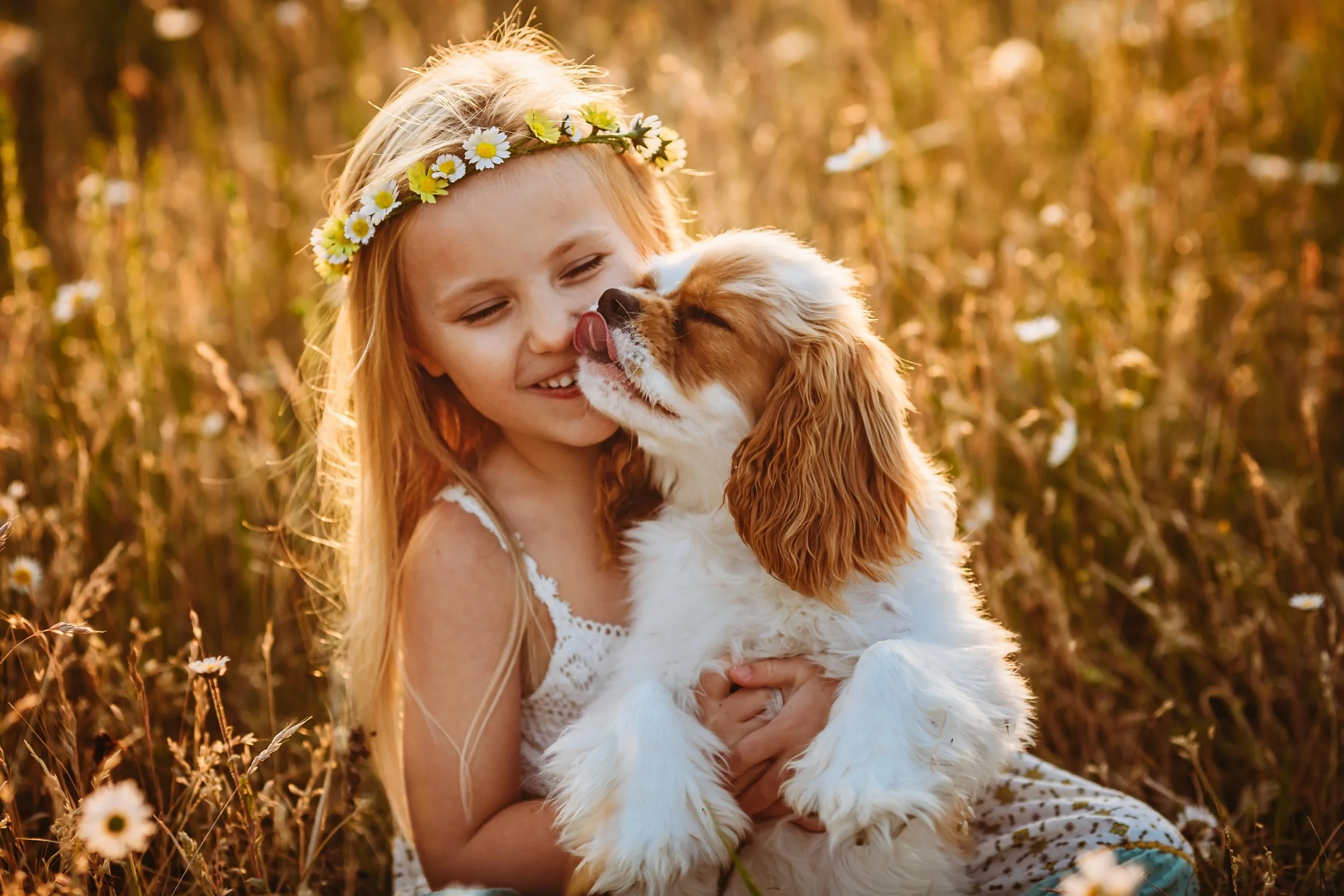 Child and dog photo shoot Oxfordshire