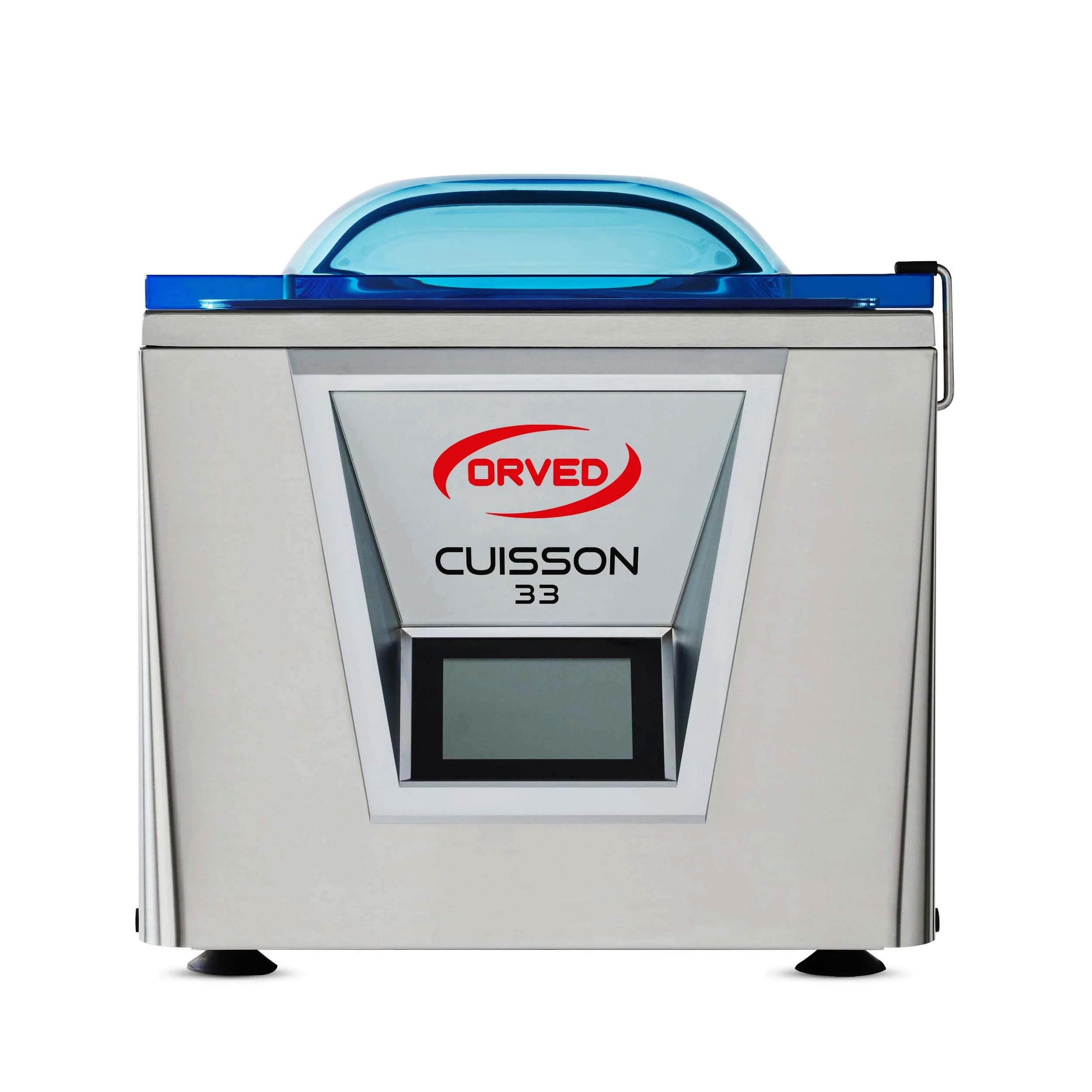 Macchina autopulente Orved Cuisson 33 con schermo digitale e coperchio blu in plastica