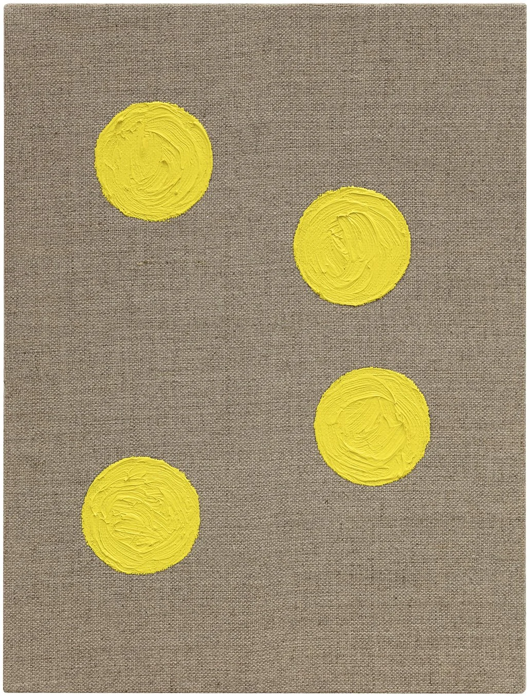 Four Tennisballs In The Air, 2025, Oil on canvas, 28 cm 21 cm
