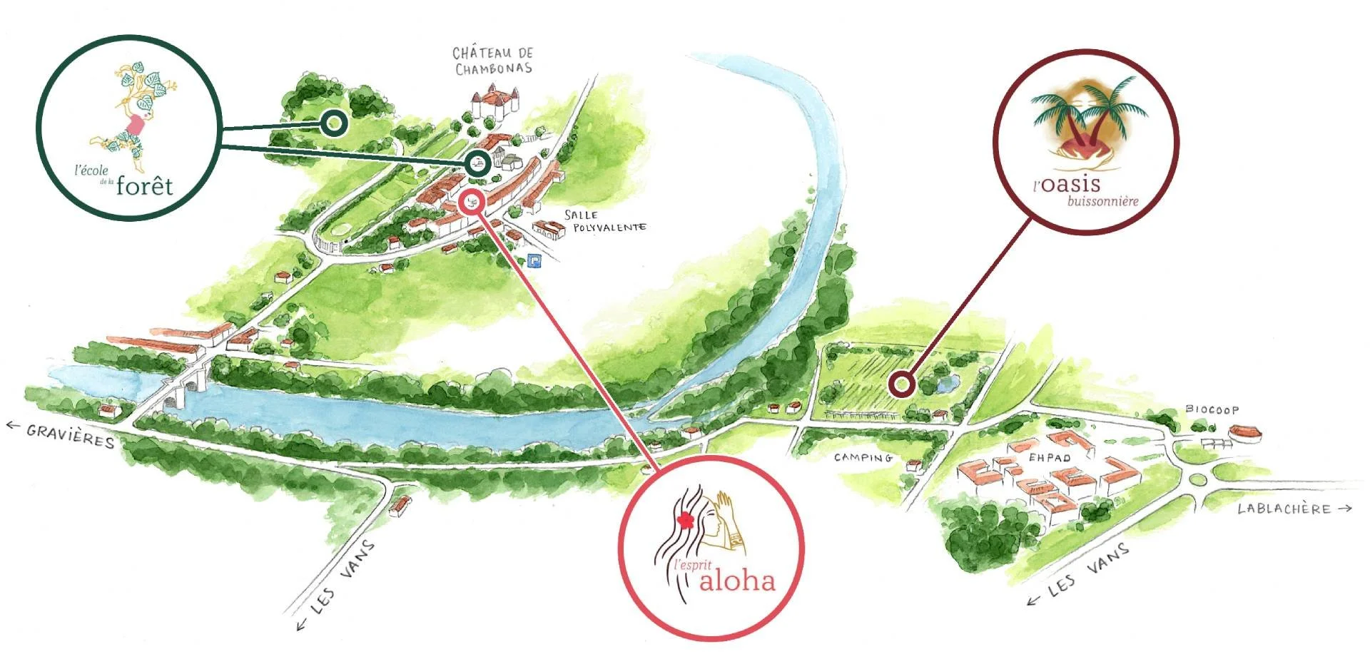 Plan Asso Buissonnière, Chambonas, Les Vans, Ardèche