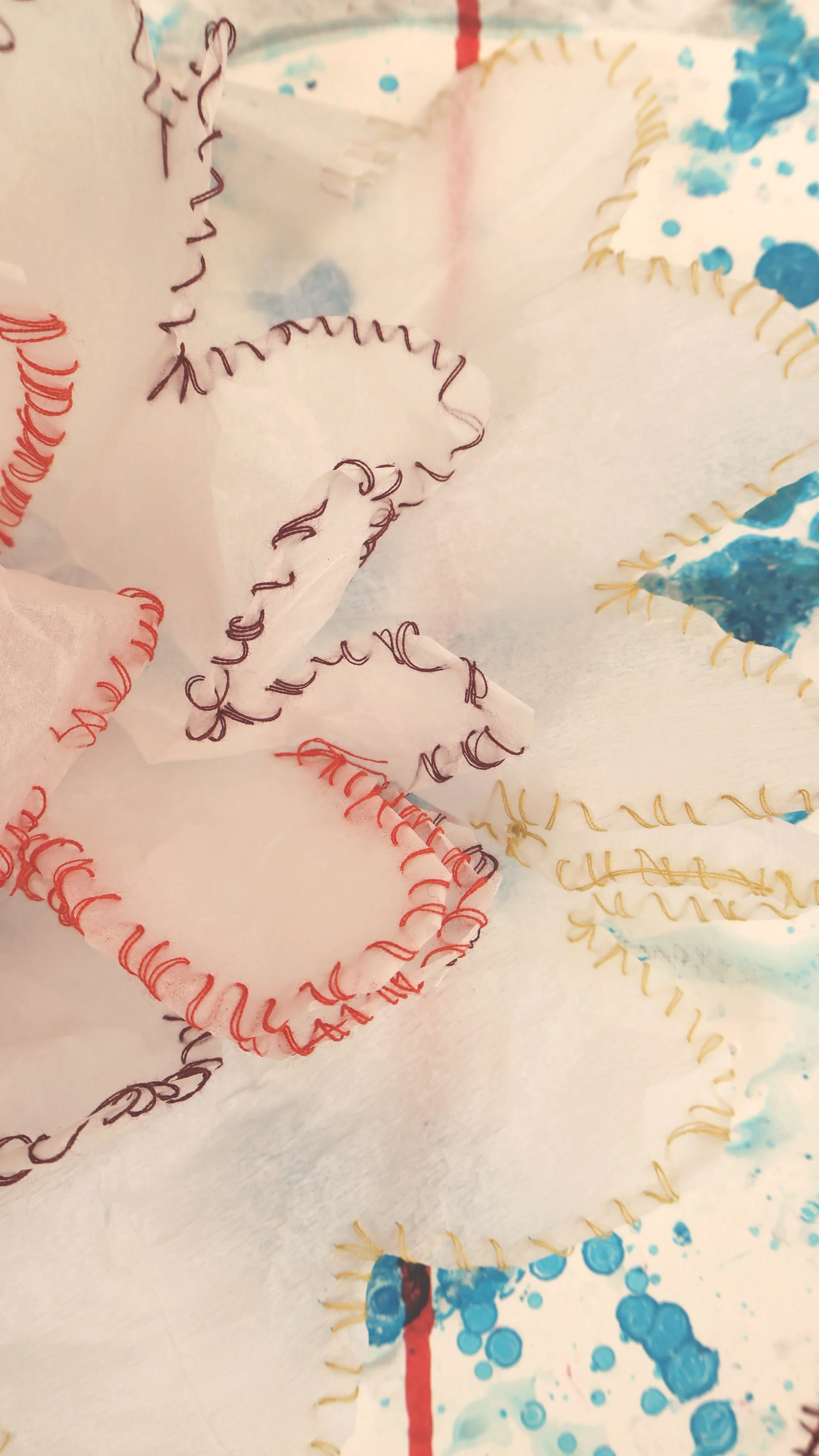 ‘Heridas’ , 2025, Acryic, silk paper, oil, 80×120 cm details