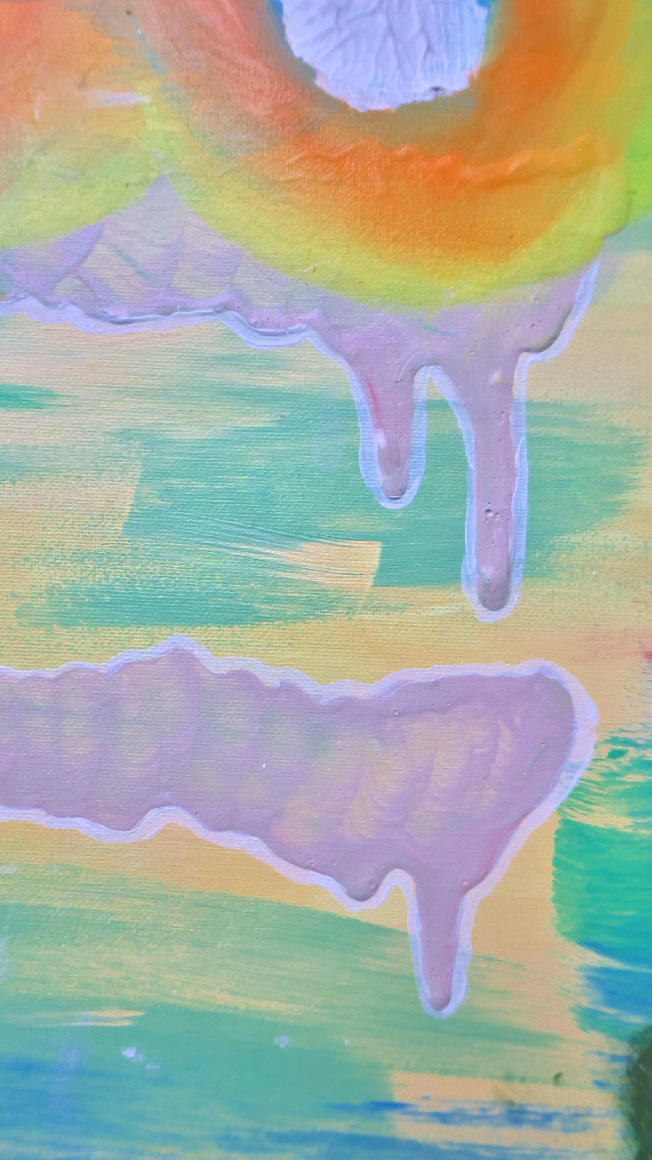 ‘Collect your energy’ 2024, acrylic on canvas, 90×90cm details