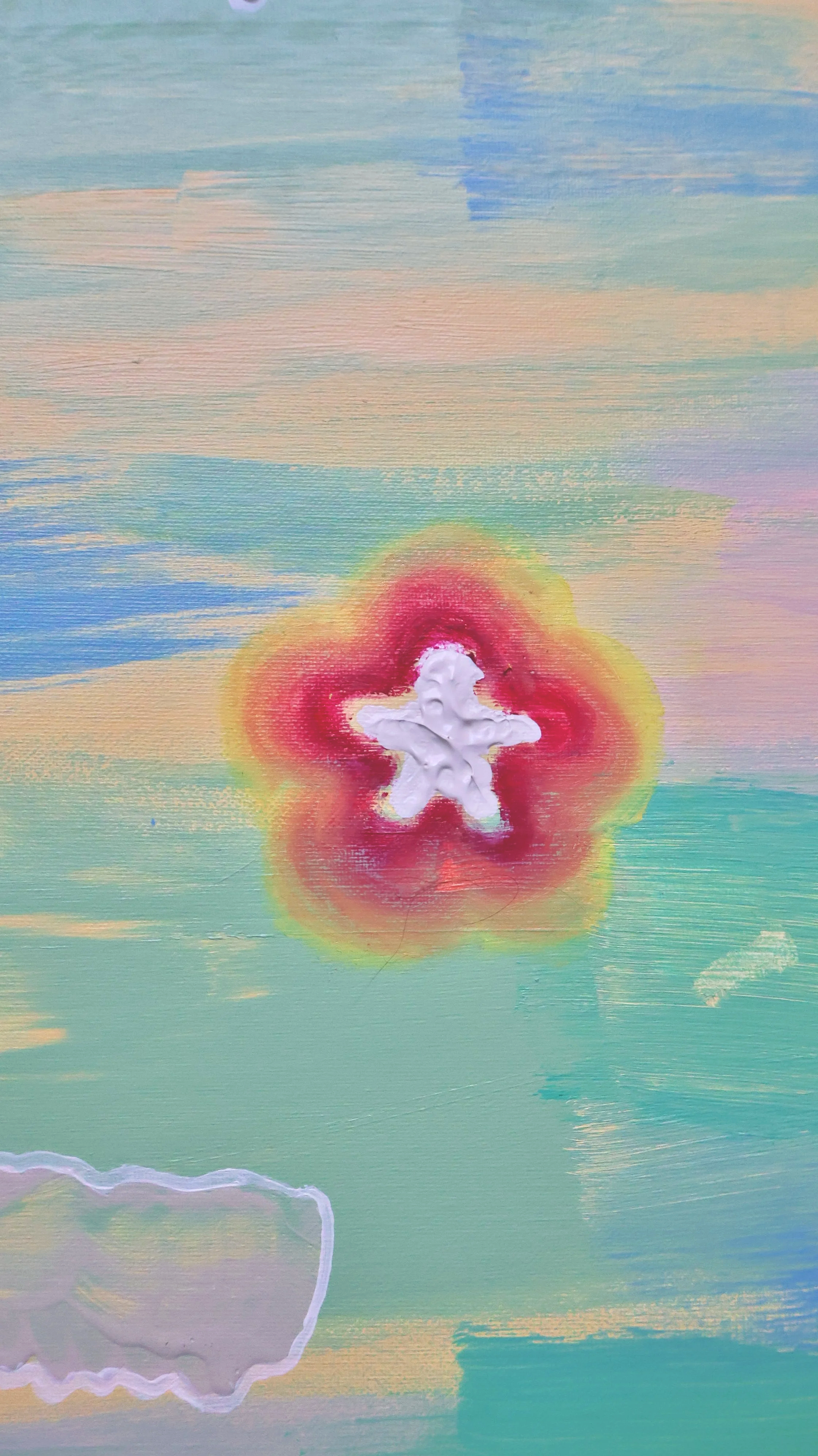 ‘Collect your energy’ 2024, acrylic on canvas, 90×90cm details