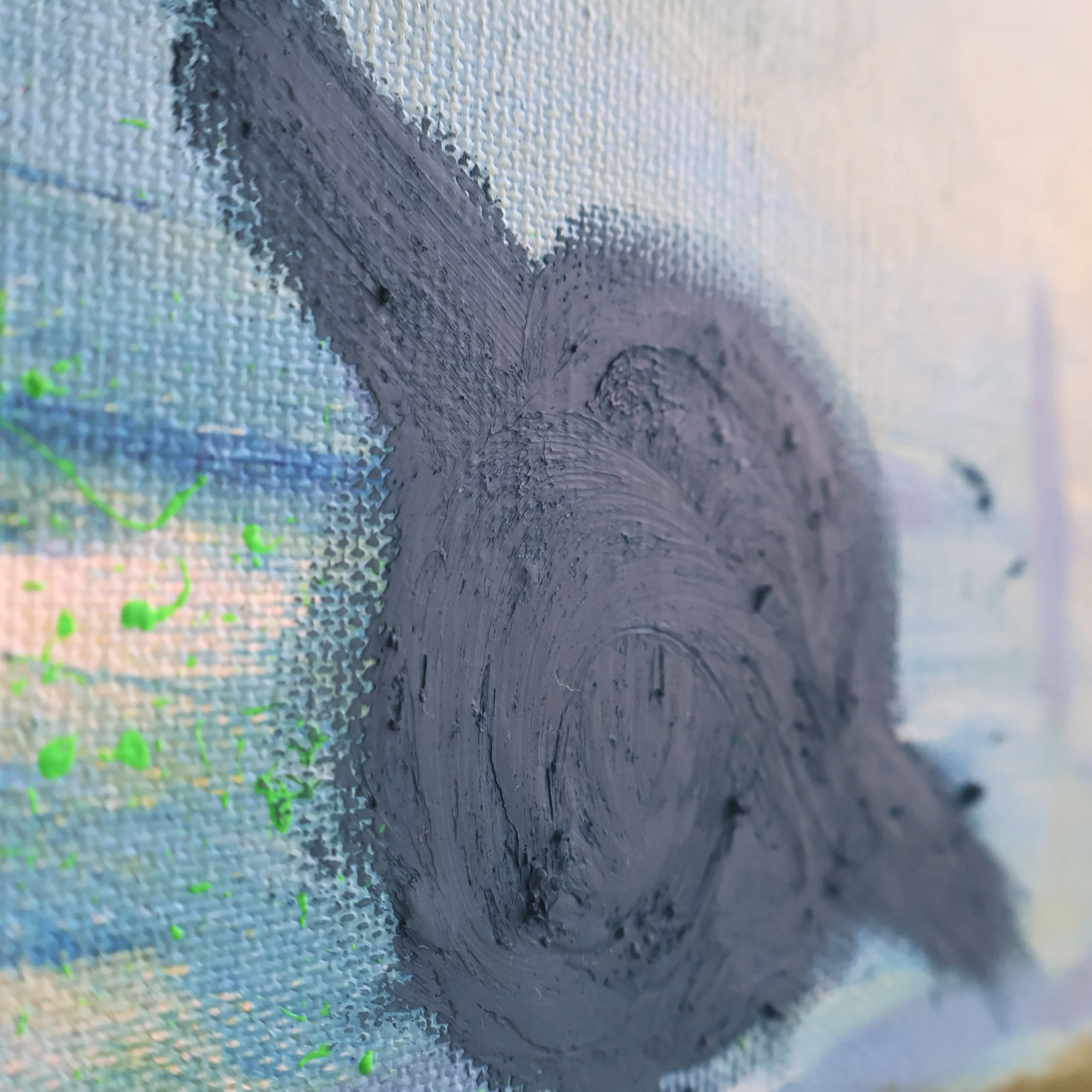 ‘Bicho raro’ , 2026, acrylic and oil on canvas, 130×195cm details 