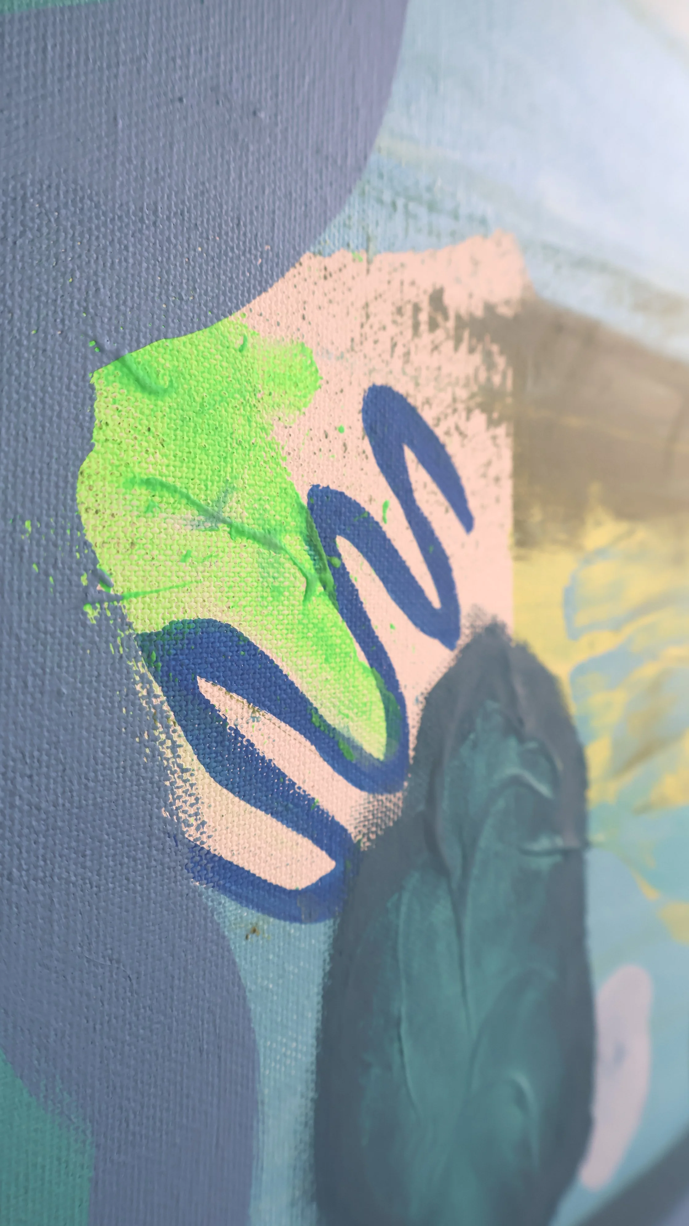 ‘Bicho raro’ , 2026, acrylic and oil on canvas, 130×195cm details 