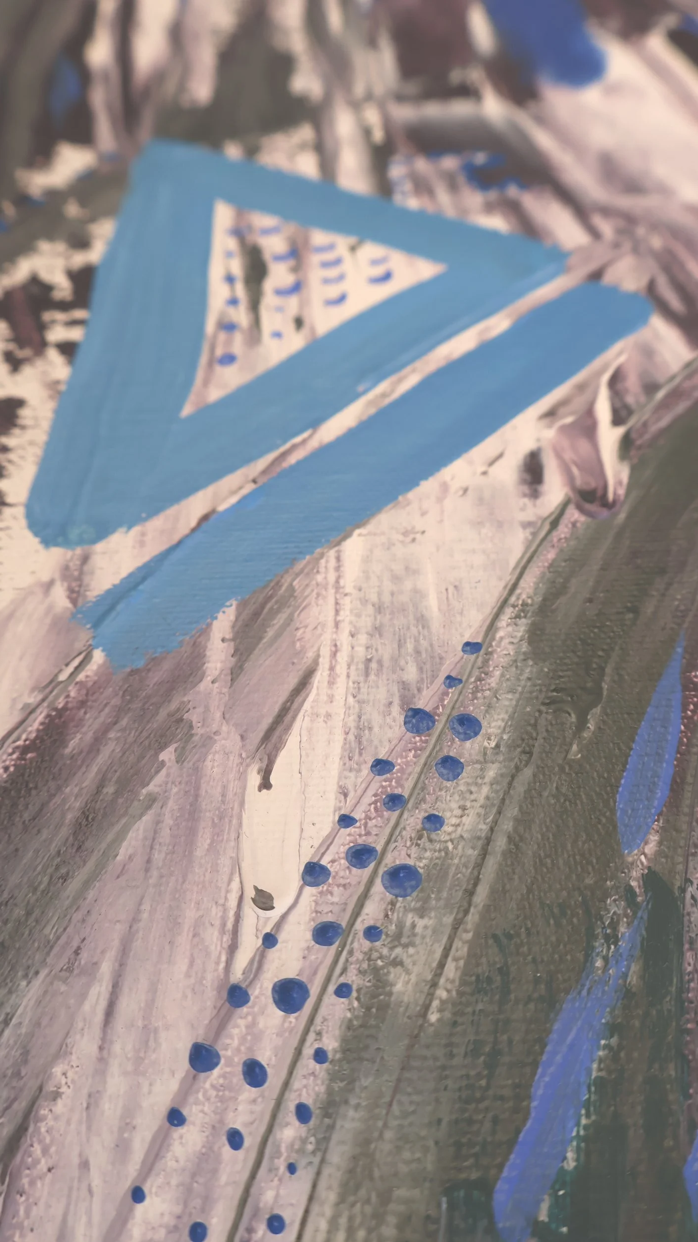 ‘calm after chaos’, 2025, acrylic & oil on canvas, 89×146 cm details