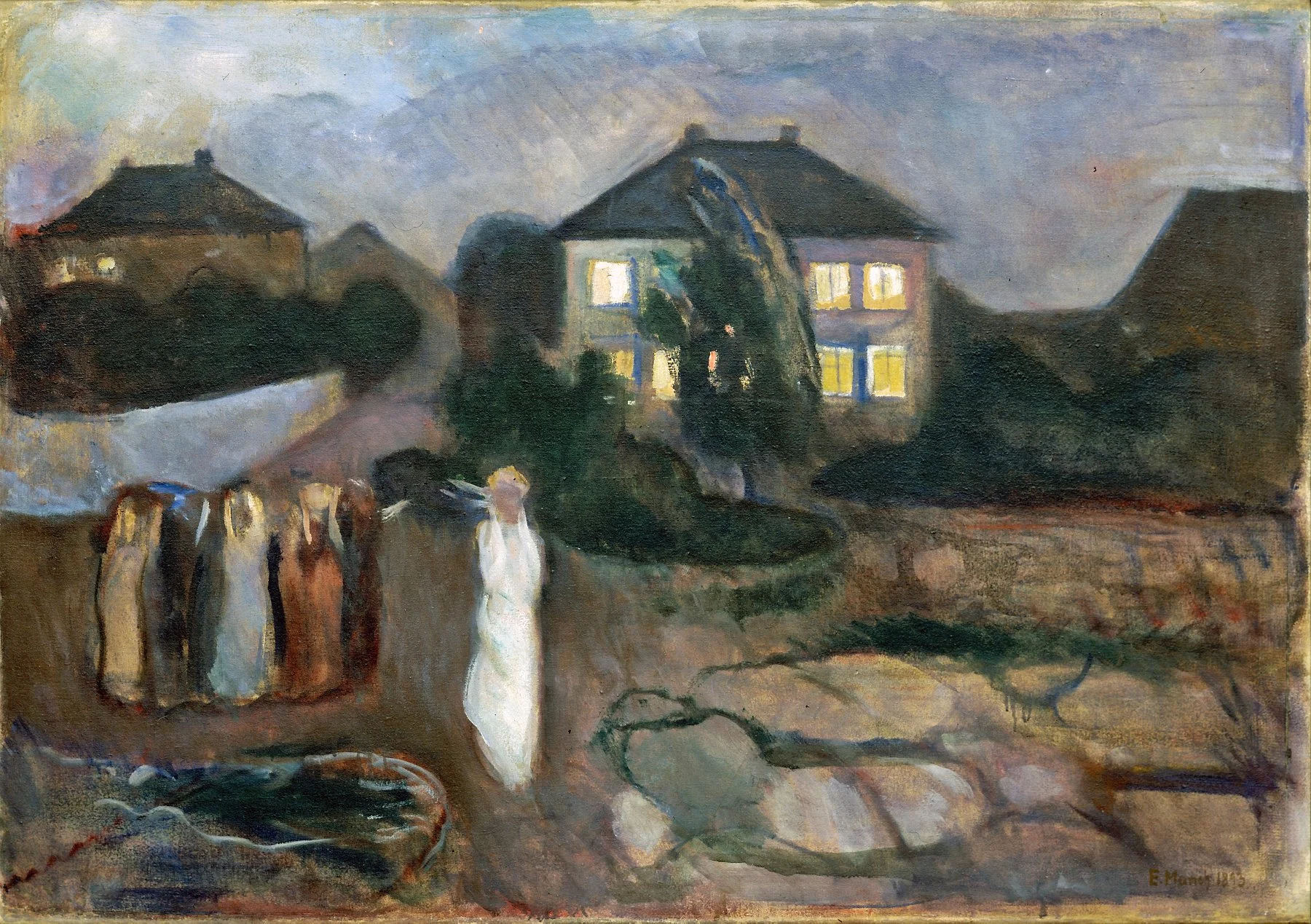 Munch-måleriet “Stormen” frå 1893. Foto.