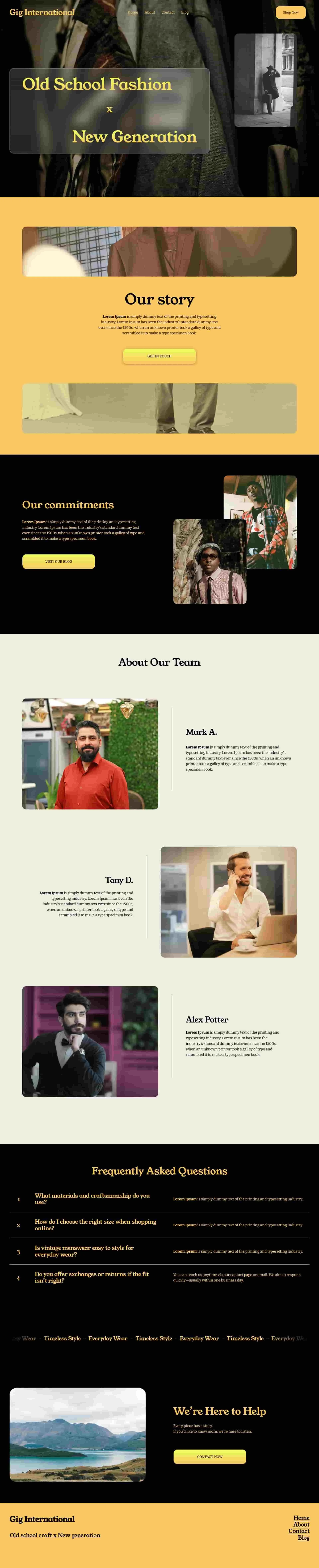 Gig International - Vintage menswear for new generation