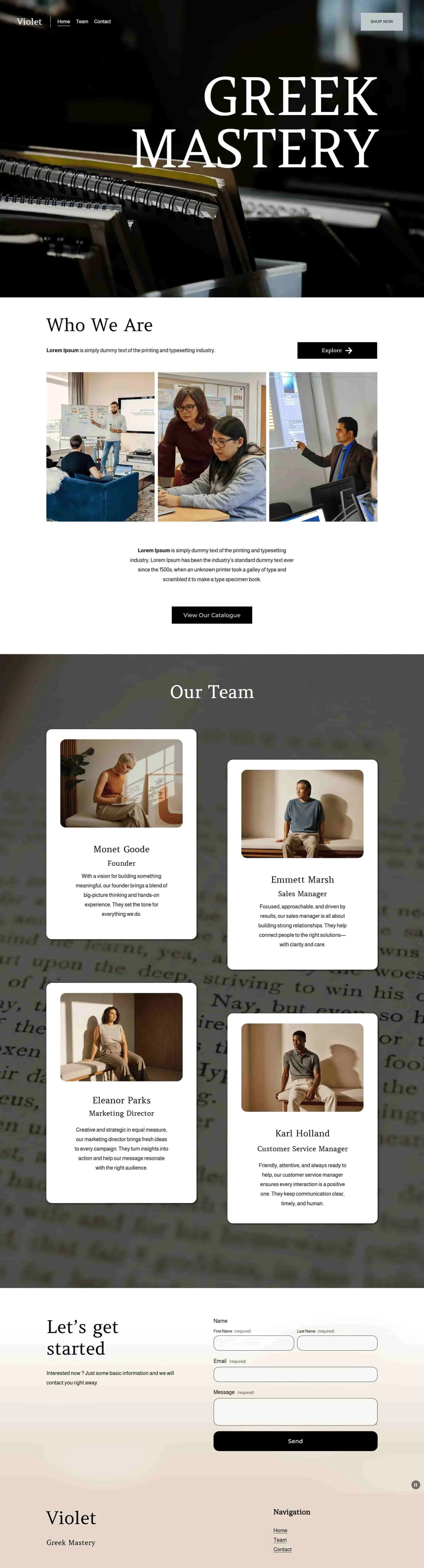 Violet - Learning and mastering Greek