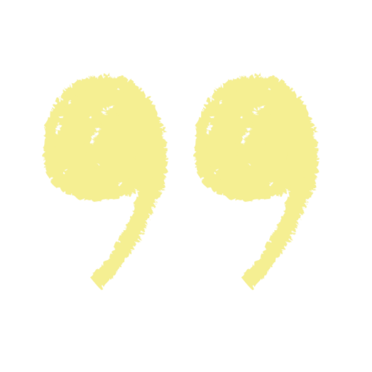 Yellow quotation marks on a black background.