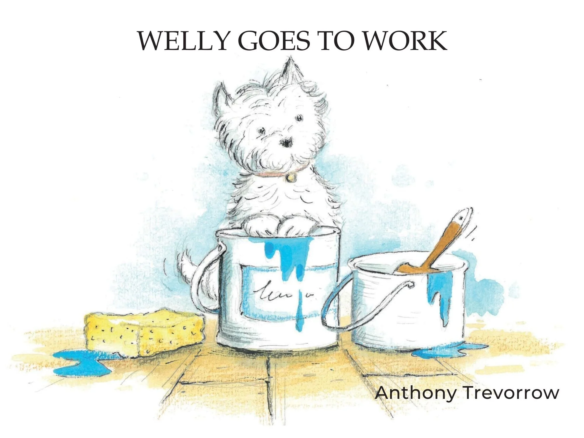 Cover of childrens short bedtime story Welly goes to work with illustration by Frank Endersby