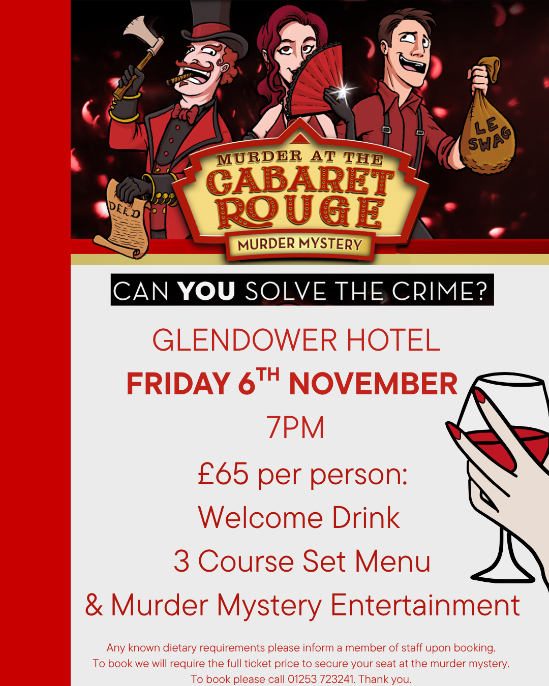 fun night out lytham st annes murder mystery meal at hotel moulin rouge