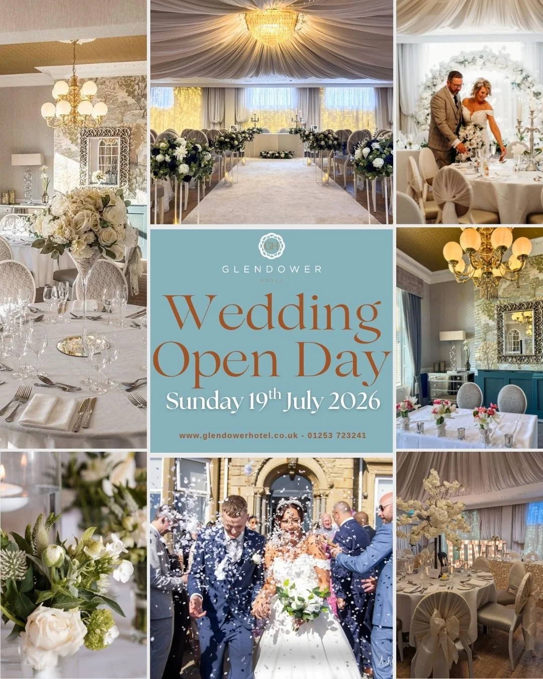 💍The Glendower Hotel Wedding Open Day 💍

📅 Sunday 19th July 2026
🕚 11:30am &ndash; 2:30pm
✨ Our beautiful wedding suites will be fully dressed, helping you imagine your special day
🎟️ FREE ENTRY

If you're planning your wedding, this is the perf